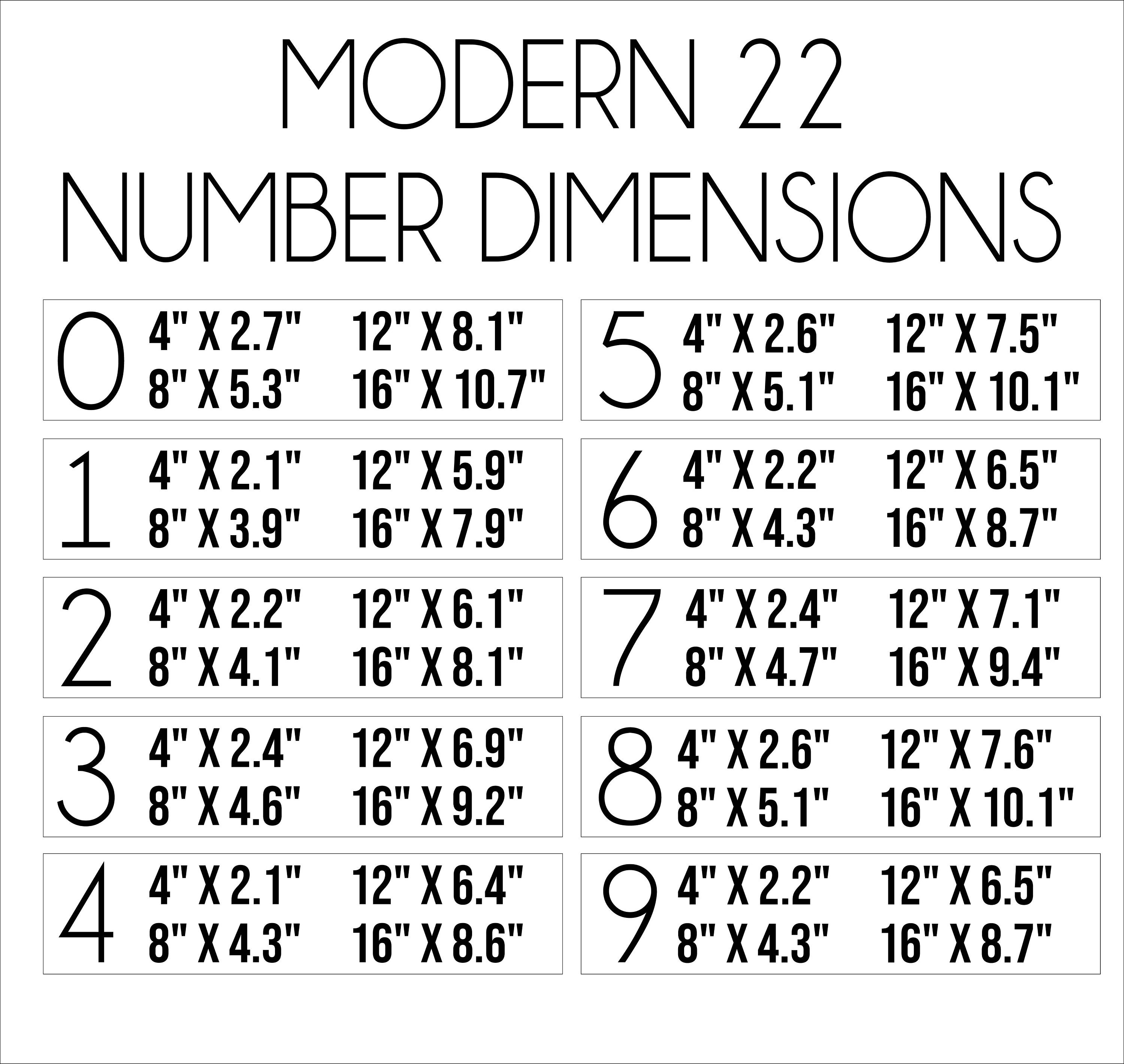 Custom Modern 22 Metal Numbers, Individual Outdoor Address Numbers - Etsy