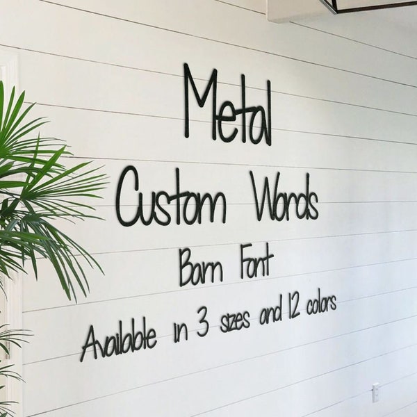 Metal Wall Words Etsy
