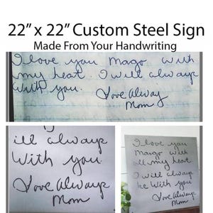 Custom Handwriting Quote Metal Sign: A Heartfelt Mother&#39;s Day Keepsake