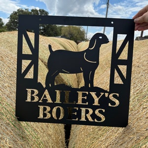 Show Boer Goat 4h County Animal Plaque Sign Stall Marker