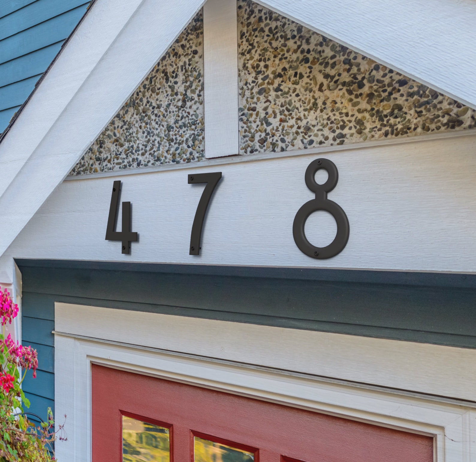 Custom Metal Address Numbers, Maker Font, Outdoor Decor - Etsy