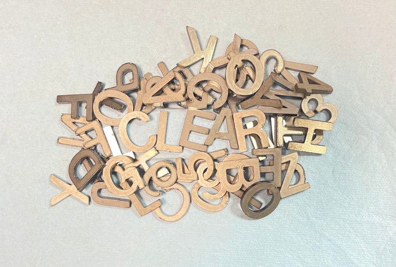 Clear Font Individual Laser Cut 11 Gauge Letters - Etsy