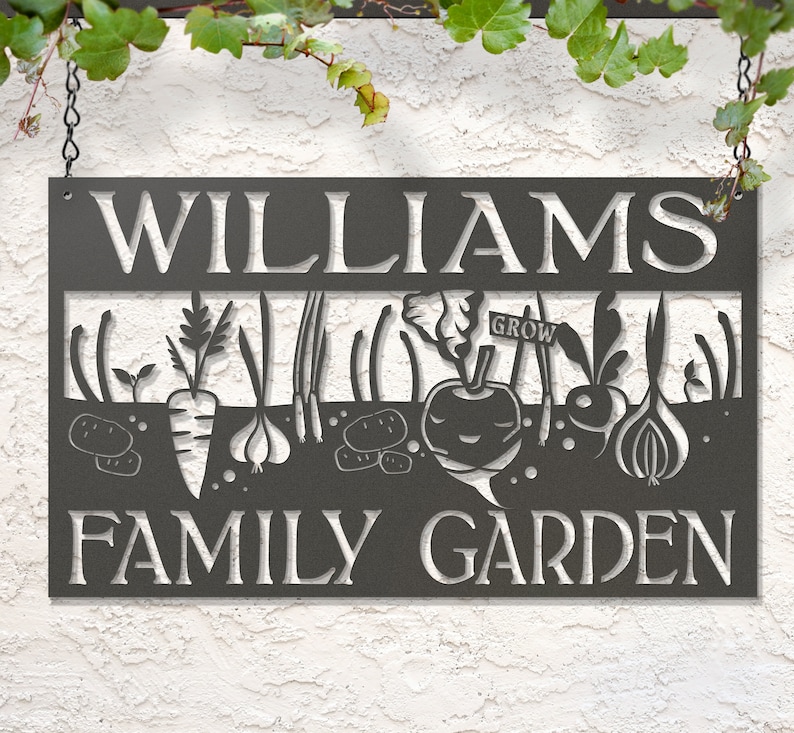 Custom Hanging Vegetable Garden Sign Etsy UK