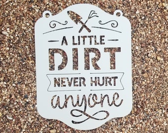 Hanging Metal Yard Sign, Family Garden Gift