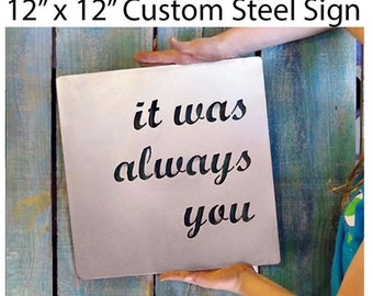 Custom Small Saying ~ Customized Quote sign , Inspirational Personalized Sign, Steel Wall Art Decor