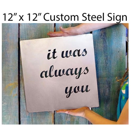 Metal Quote Inspirational Personalized Sign Steel Wall Art Etsy
