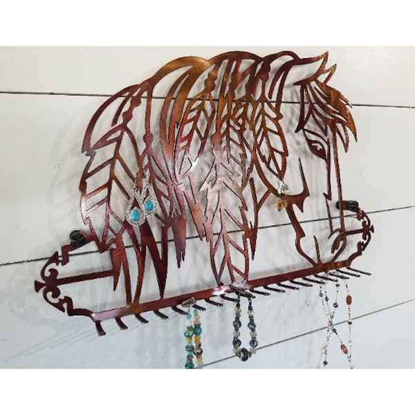 Horse Wall Mount Jewelry Organizer Necklace Holder