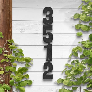 Metal House Numbers, Heavy Duty Weather Resistant Powder Coated Address Signs