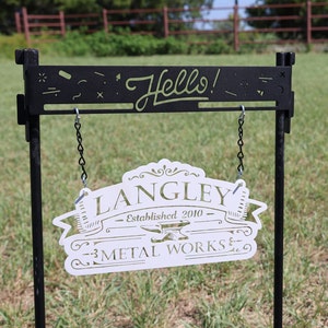 Heavy-Duty Metal Sign Stand – Perfect for Signage and Business Displays