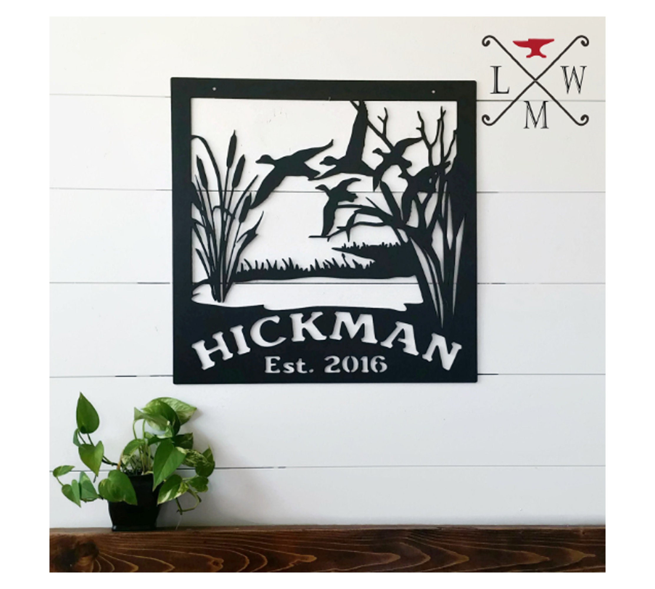 Decorative Metal Duck Hunting Sign LMW1604 Wildlife Metal Etsy