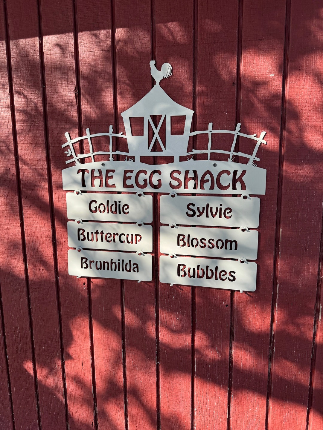 Custom Metal Chicken House Name Sign Etsy