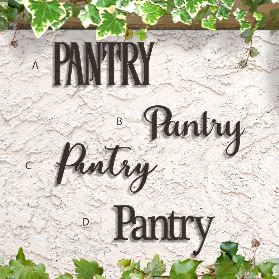 Pantry Word Sign, Metal Pantry Decor Etsy