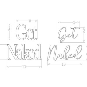 Bathroom Wall Decoration, Get Naked Word Sign - Etsy