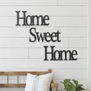 Home Sweet Home Metal Script Word Art - Etsy