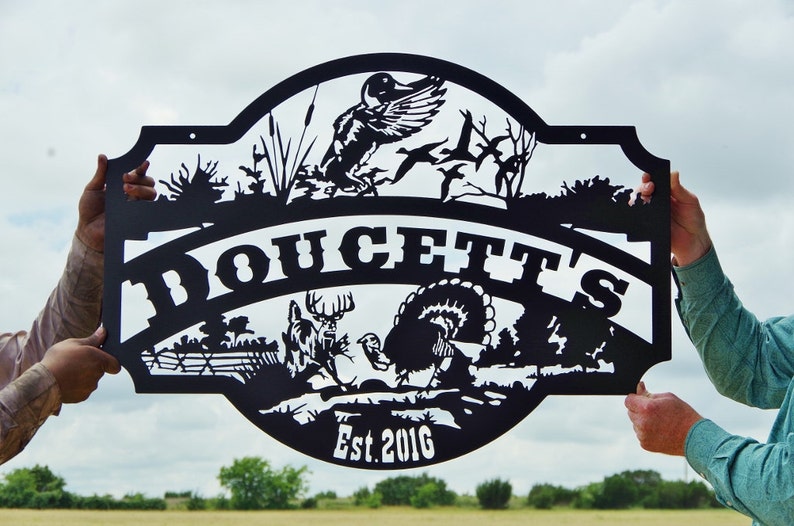 Great Outdoors Custom Wildlife Sign Wildlife Metal Art Etsy