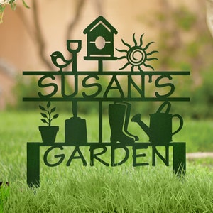 Garden Decoration Metal Sign with Stakes, Mothers Day Garden Gifts