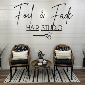 Deposit for Business Sign Hair Salon Studio, Custom Logo, Barber Shop