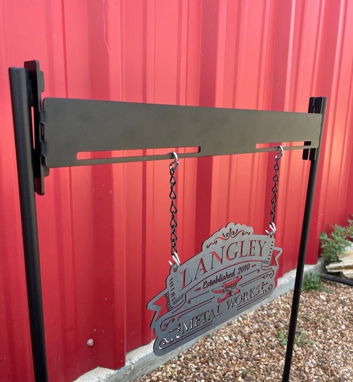 Powder Coated Metal Sign Holder: Sturdy Display Stand for Outdoor Use
