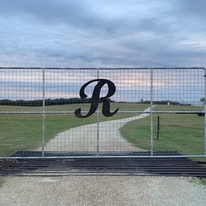 Single Letter Gate Initial ~ Metal Monogram for Entryway