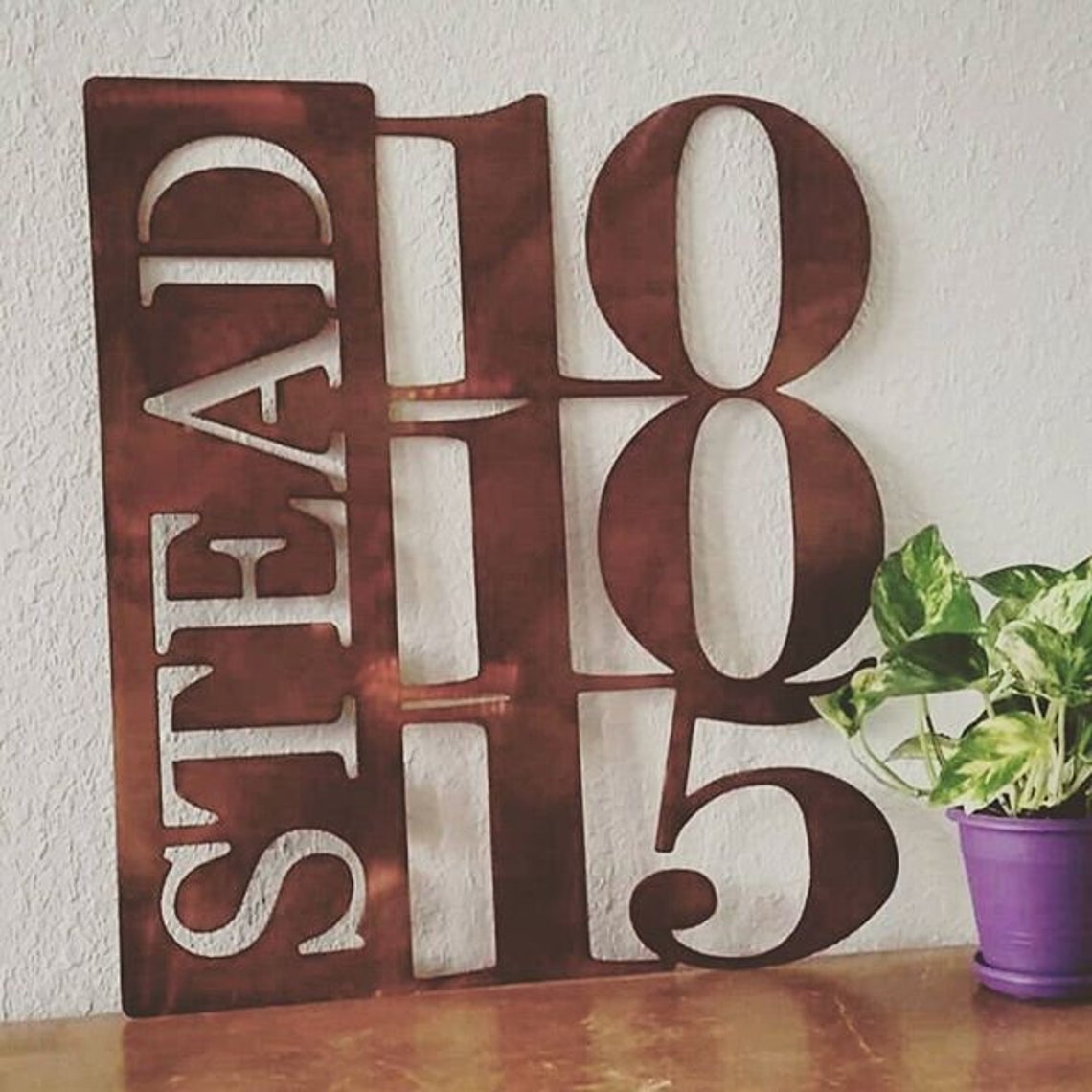 Metal Name Anniversary or Wedding Sign Etsy