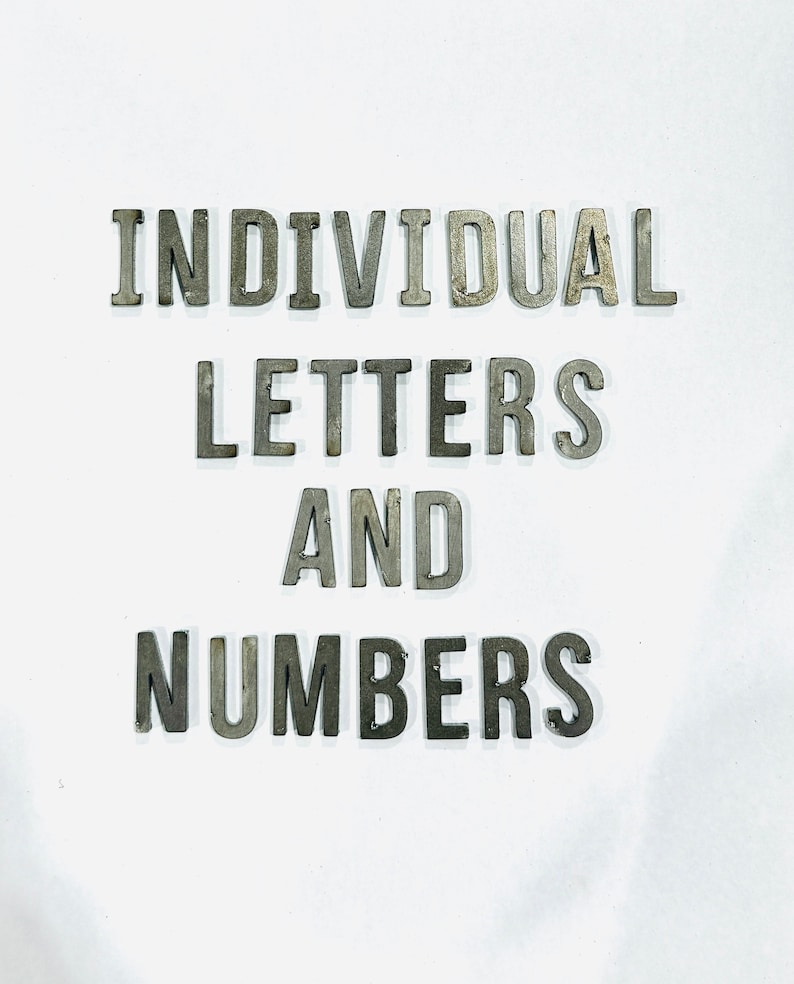 Inividual Letters Modern Font Individual Metal Letters, 11 Gauge Steel Craft Letters - Etsy