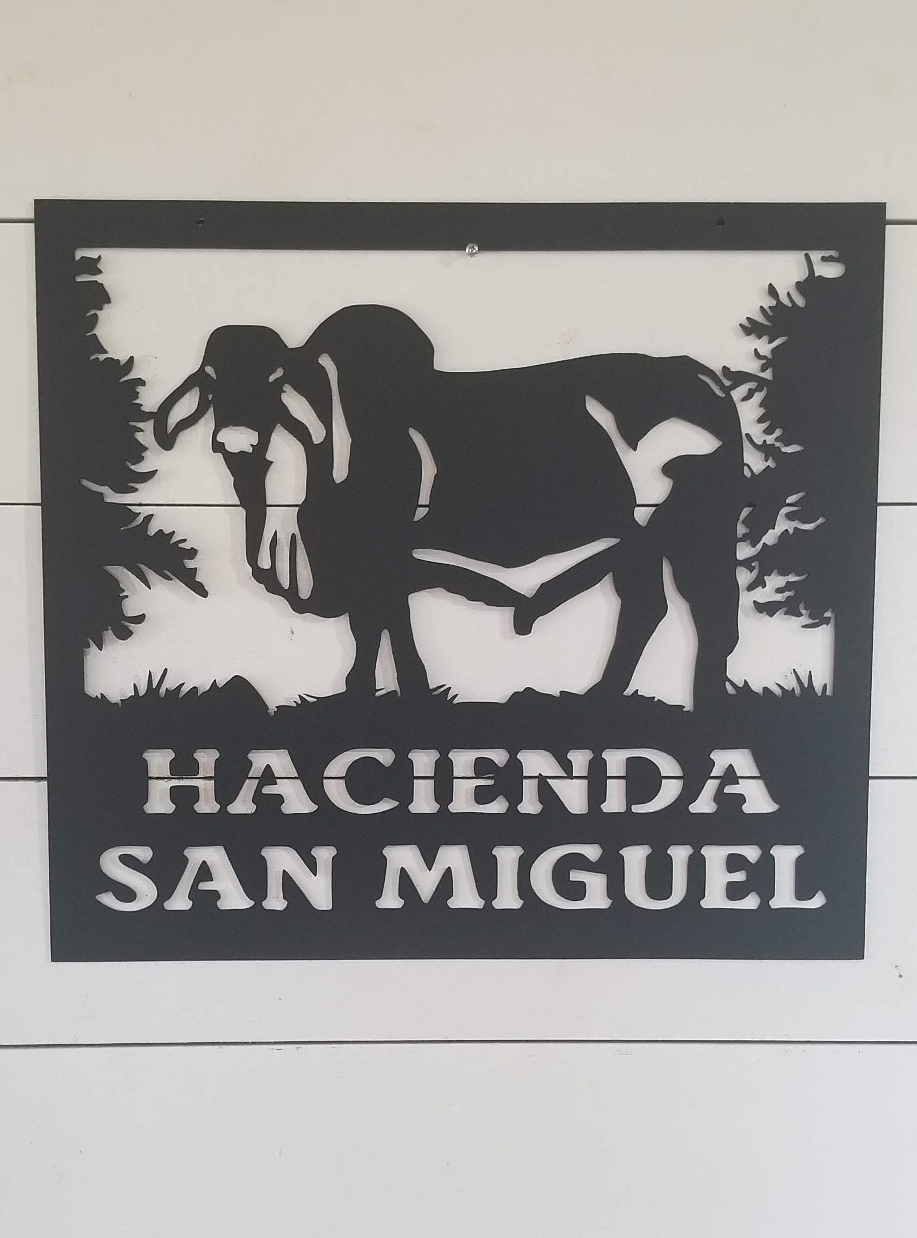 Custom Metal Brahman Cattle Farm Sign - Etsy