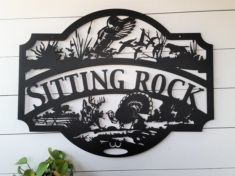 Great Outdoors Custom Wildlife Sign Wildlife Metal Art Etsy