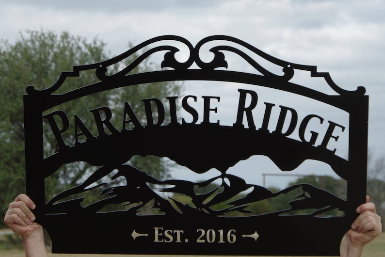 Mountain Personalized Outdoor Family Sign LMW-16-83 image 2