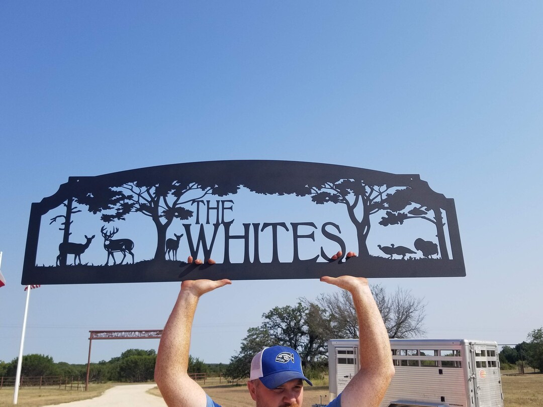 Custom Deer and Oaks Ranch/ Farm Sign - Etsy