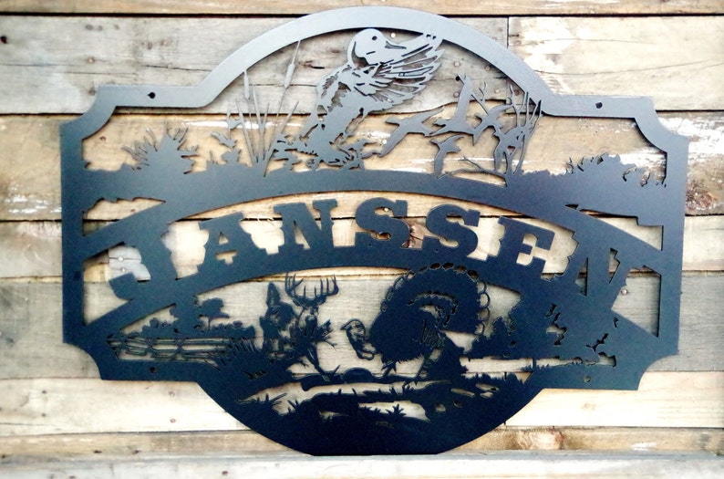 Great Outdoors Custom Wildlife Sign Wildlife Metal Art Etsy
