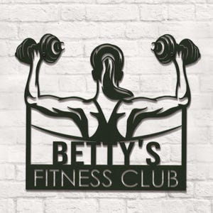 Personalized Metal Gym Sign: Custom Fitness Decor