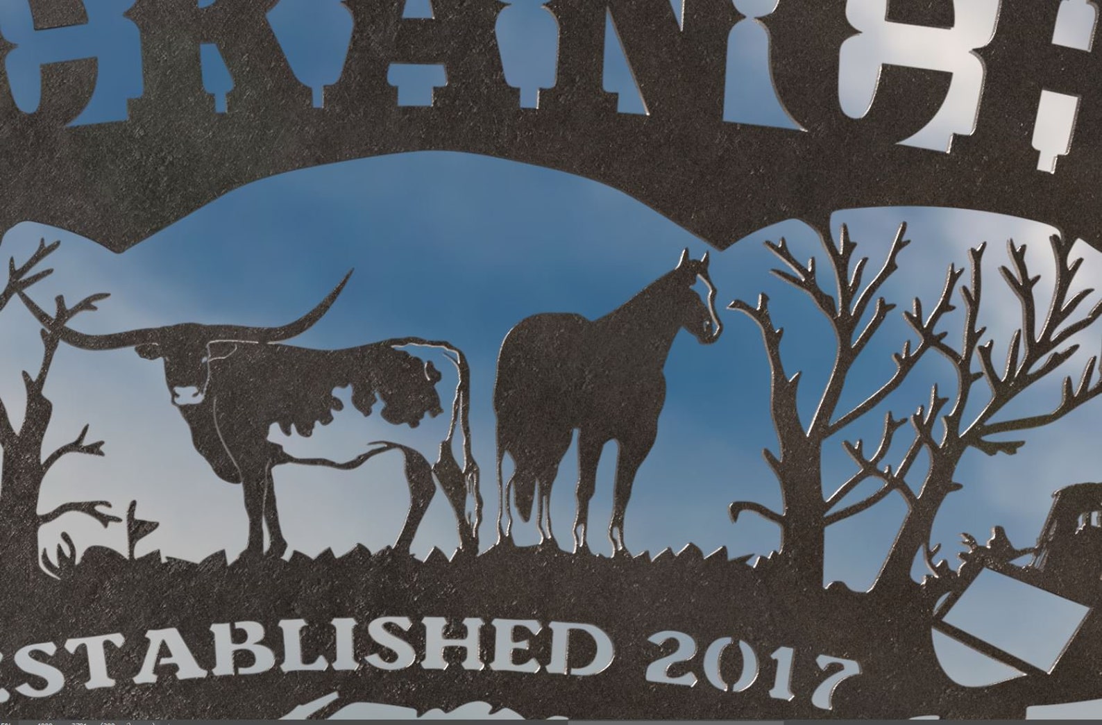 Custom Steel Ranch Sign Cattle Horse Deer and Tractor Sign - Etsy