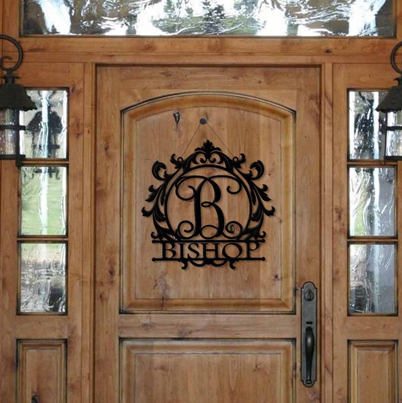 Ornate Family Name Sign Indoor or Outdoor Family Sign Etsy