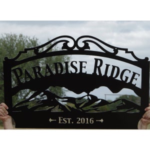 Mountain Personalized Outdoor Family Sign LMW-16-83 image 1