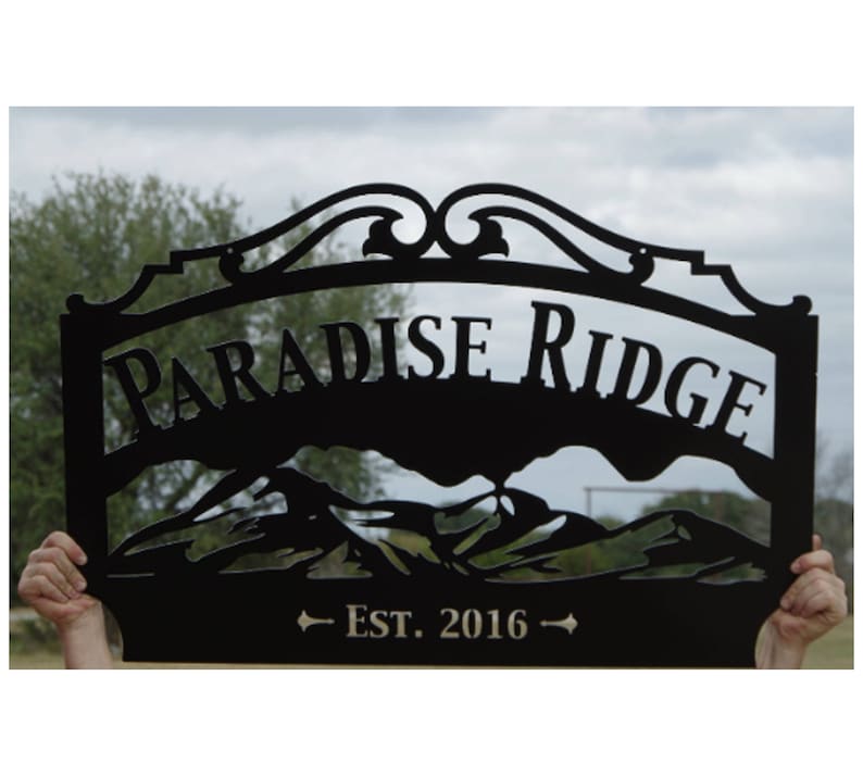 Mountain Personalized Outdoor Family Sign LMW-16-83 image 1