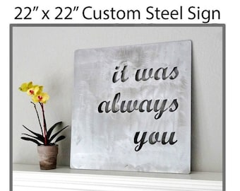 Custom Metal Quote Sign and Sayings, Inspirational Personalized Sign, Steel Wall Art Decor