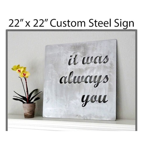 Metal Quote Inspirational Personalized Sign Steel Wall Art Etsy