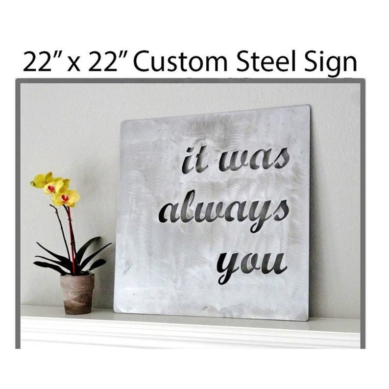 Custom Metal Quote Sign and Sayings, Inspirational Personalized Sign, Steel Wall Art Decor 