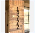Vertical Metal House Numbers, 6" Connected Numbers Address Sign Made For Easy Install