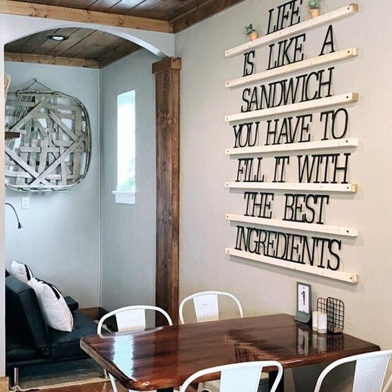 Large Kitchen Metal Wall Art Personalized Home Decorations Etsy