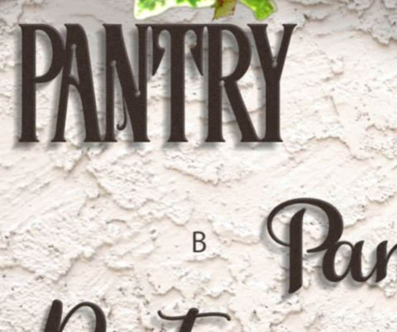 Pantry Word Sign Metal Pantry Decor Etsy
