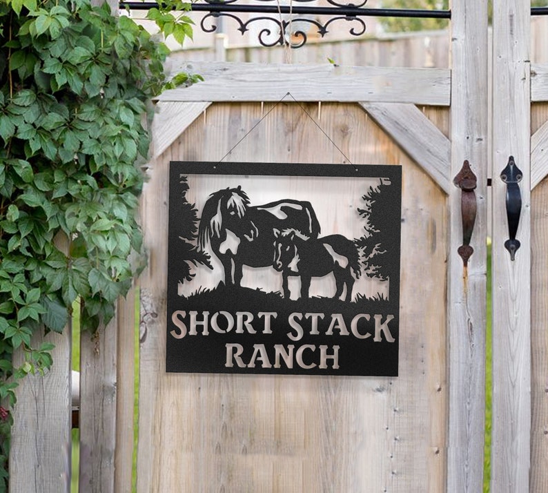 Your Name Custom Metal Miniature Horse Sign Mini Horse Sign | Etsy