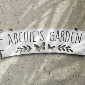 Personalized Hanging Garden Sign ~ Gift for Gardener ~ Small Garden Decorations