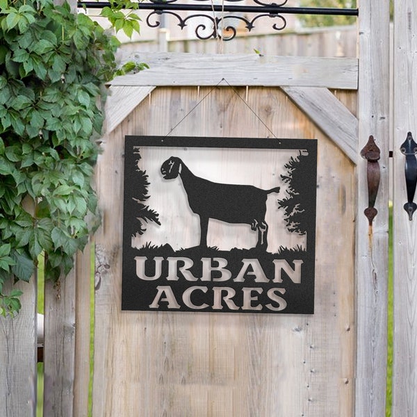 Custom Nubian Dairy Goat Farm Sign