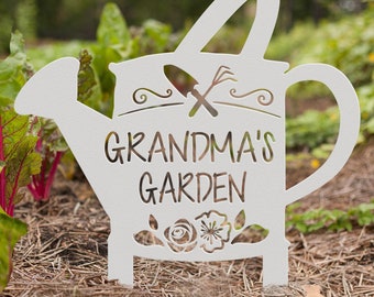 Grandmas Garden Sign, Personalized Gardening Gift