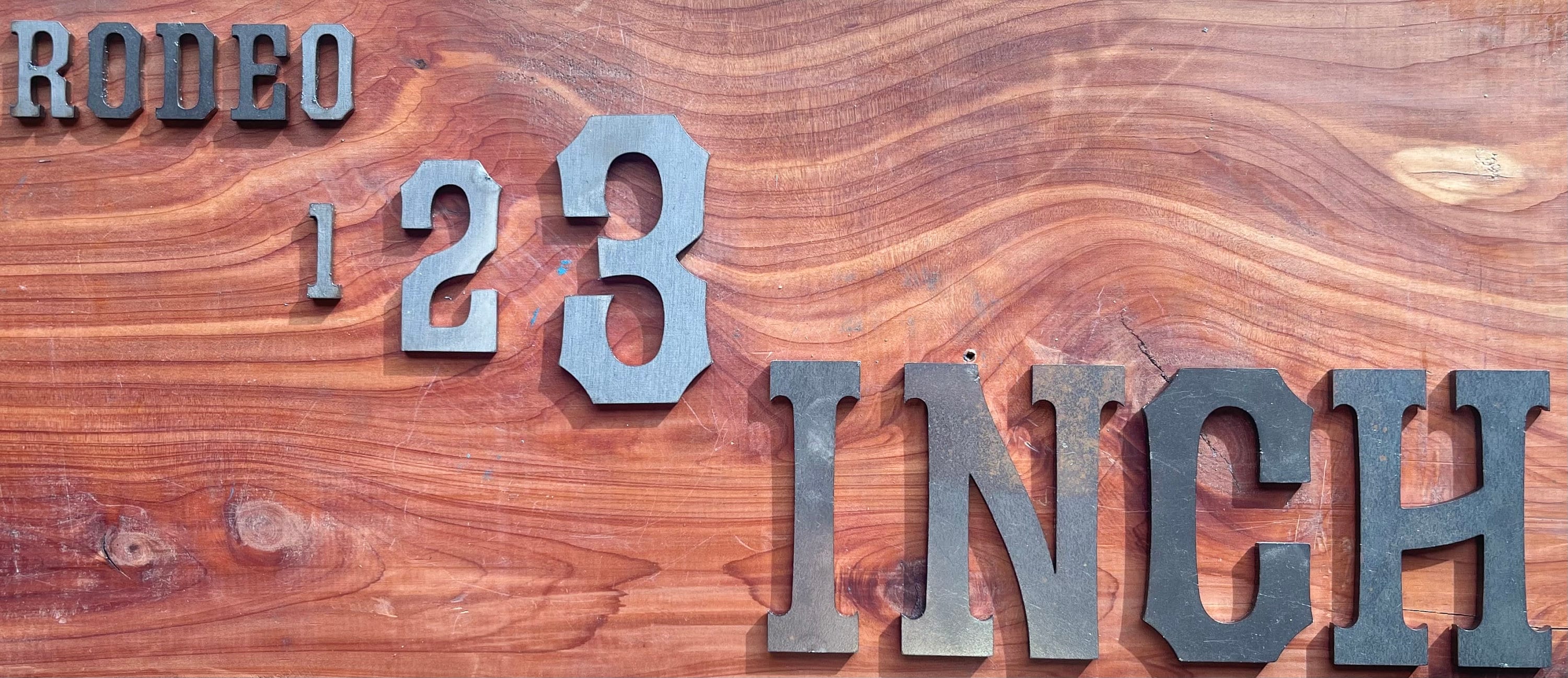 Rodeo Font Individual Metal Western Letters,1 2 and 3 Inch Craft ...