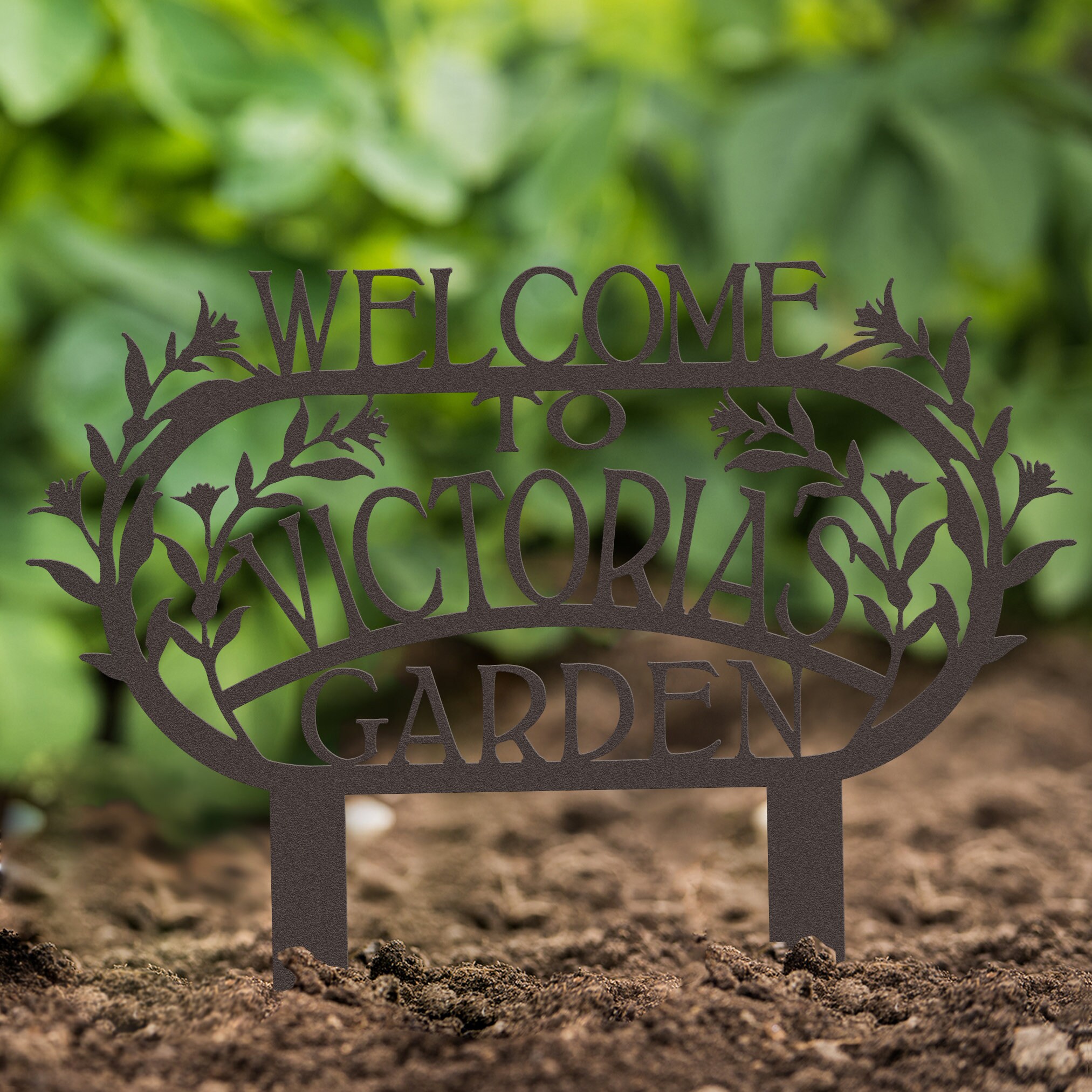 Regalo para el cartel de metal personalizado del jardinero | Etsy