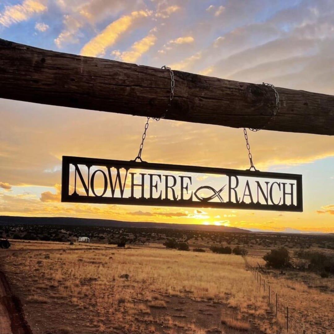 Custom Metal Hanging Entry Sign, Personalized Ranch Brand Sign - Etsy