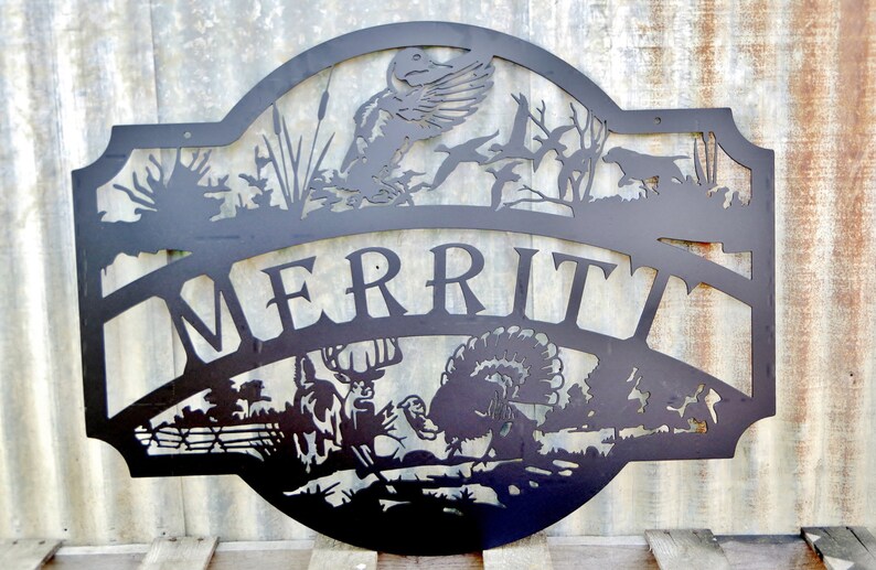 Great Outdoors Custom Wildlife Sign Wildlife Metal Art Etsy