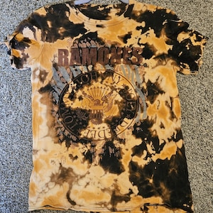 Ramones Black Tie Dye Upcycled T-Shirt Medium